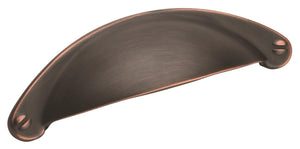 Amerock Cabinet Cup Pull Oil Rubbed Bronze 2-1/2 inch (64 mm) Center to Center Cup Pulls 1 Pack Drawer Pull Drawer Handle Cabinet Hardware