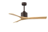 Matthews Fan NK-TB-LM-52 Nan 6-speed ceiling fan in Textured Bronze finish with 52” solid light maple tone wood blades