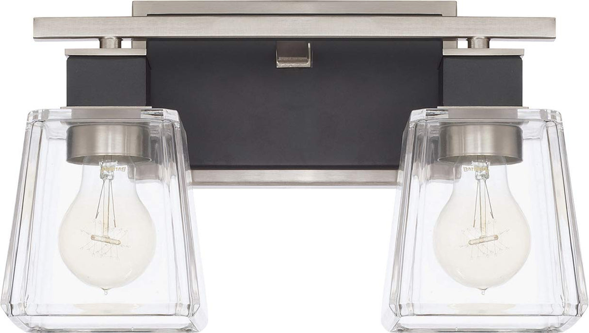 Capital Lighting 125221BT-445 Tux 2 Light Vanity Black Tie
