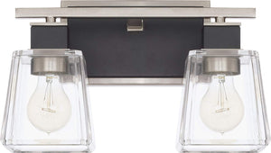Capital Lighting 125221BT-445 Tux 2 Light Vanity Black Tie