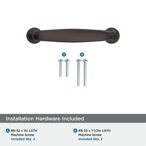 Amerock BP37395ORB Oil Rubbed Bronze Cabinet Pull 3 in (76 mm) Center-to-Center Cabinet Handle Renown Drawer Pull Kitchen Cabinet Handle Furniture Hardware