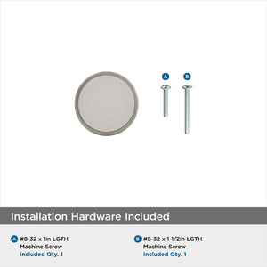 Amerock Cabinet Knob Satin Nickel/Frosted 1-3/8 inch (35 mm) Diameter Oberon 1 Pack Drawer Knob Cabinet Hardware