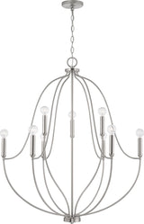 Capital Lighting 447091BN Madison 9 Light Chandelier Brushed Nickel