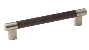 Amerock Cabinet Pull Satin Nickel/Oil-Rubbed Bronze 6-5/16 inch (160 mm) Center to Center Esquire 1 Pack Drawer Pull Drawer Handle Cabinet Hardware