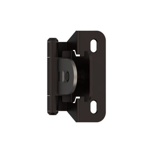 Amerock Single Demountable Cabinet Hinge 1/2 inch (13 mm) Overlay Hinge Oil Rubbed Bronze 2 Pack Self-Closing Hinge Cabinet Door Hinge