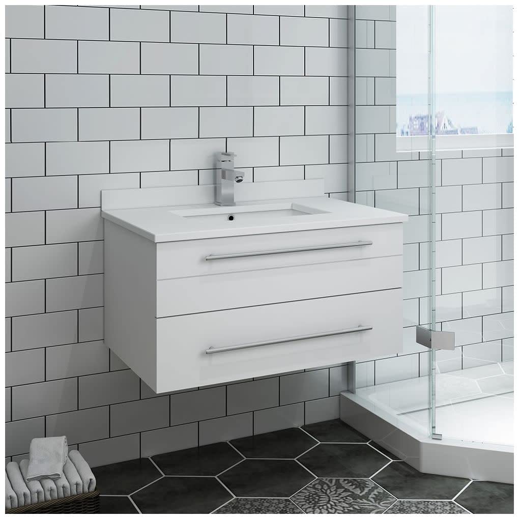 Fresca FCB6130GR-UNS-CWH-U Gray Wall Hung Bathroom Cabinet