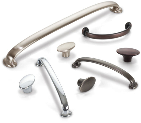 Jeffrey Alexander 650-SN 1-7/8" Overall Length Satin Nickel Oval Hudson Cabinet Knob