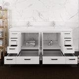 Fresca FCB9472WH-I Fresca Imperia 72" Glossy White Free Standing Double Sink Modern Bathroom Cabinet w/ Integrated Sink