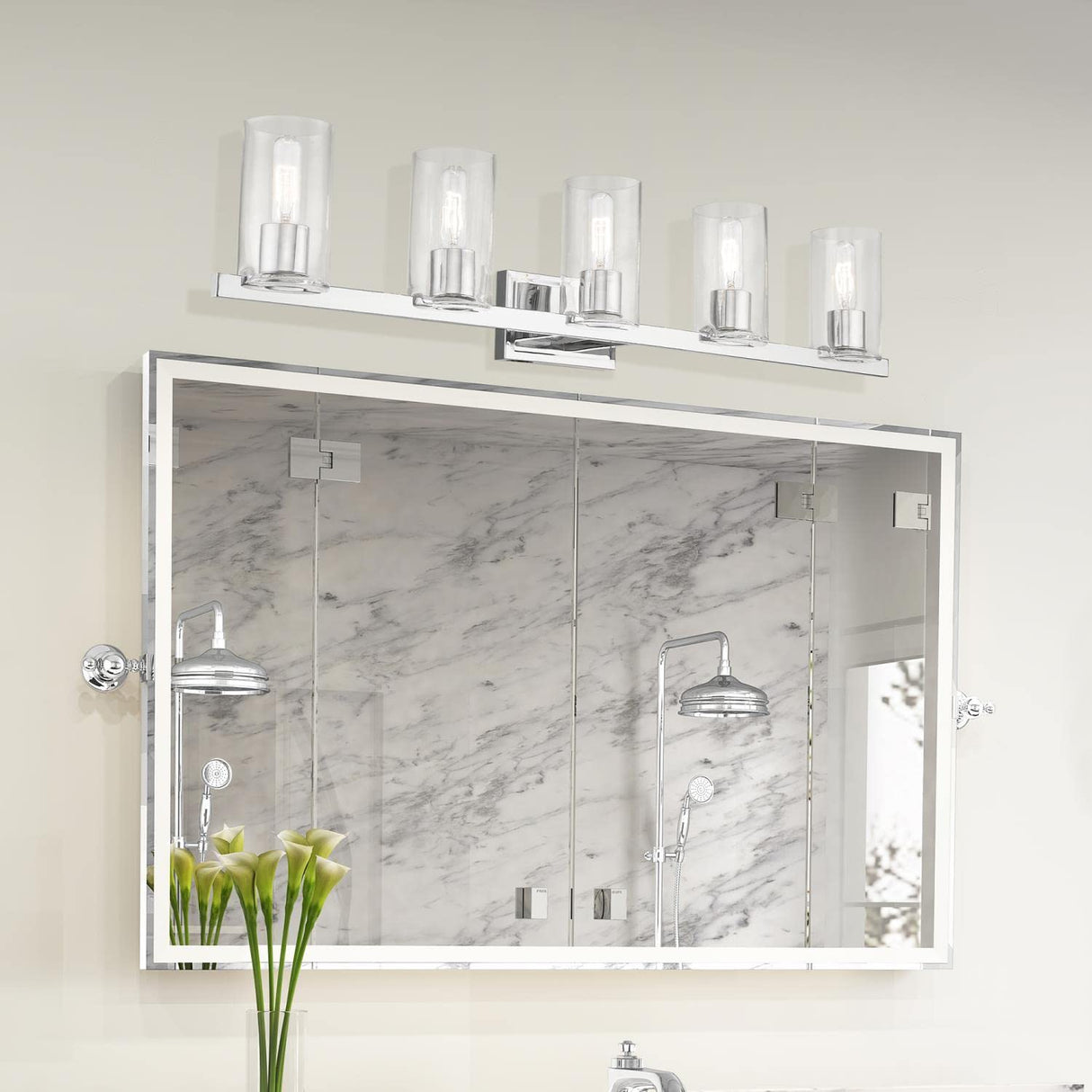 Clarion 5 Light Vanity in Polished Chrome (18035-05)
