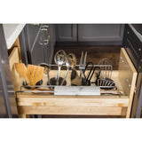 Hardware Resources UBPO-5SC 5" "No Wiggle" Utensil Bin Soft-close Base Cabinet Pullout, Pre-Assembled