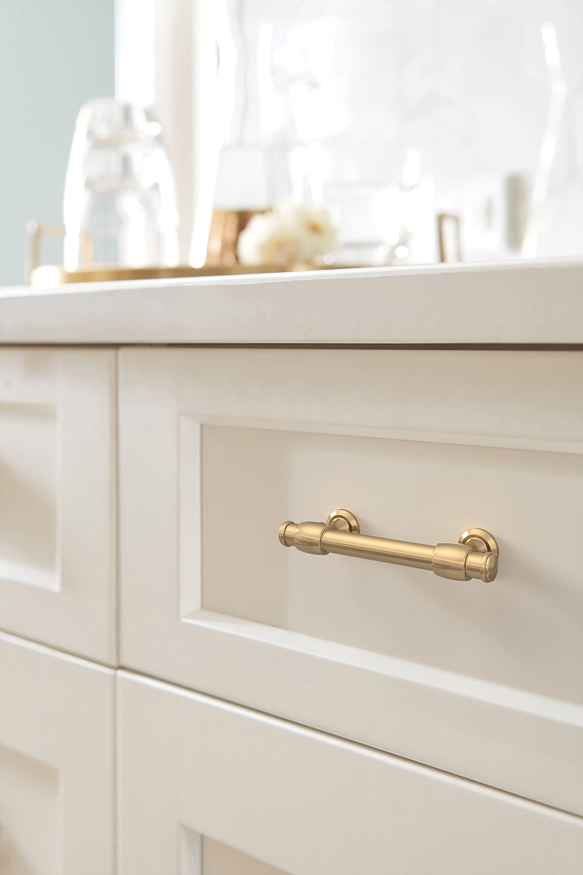 Amerock BP36770CZ Champagne Bronze Cabinet Pull 3 in (76 mm) Center-to-Center Cabinet Handle Winsome Drawer Pull Kitchen Cabinet Handle Furniture Hardware