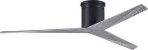 Matthews Fan EKH-BK-BW Eliza-H 3-blade ceiling mount paddle fan in Matte Black finish with barn wood ABS blades.