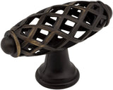 Jeffrey Alexander 749ABSB 2-5/16" Overall Length Antique Brushed Satin Brass Birdcage Tuscany Cabinet "T" Knob