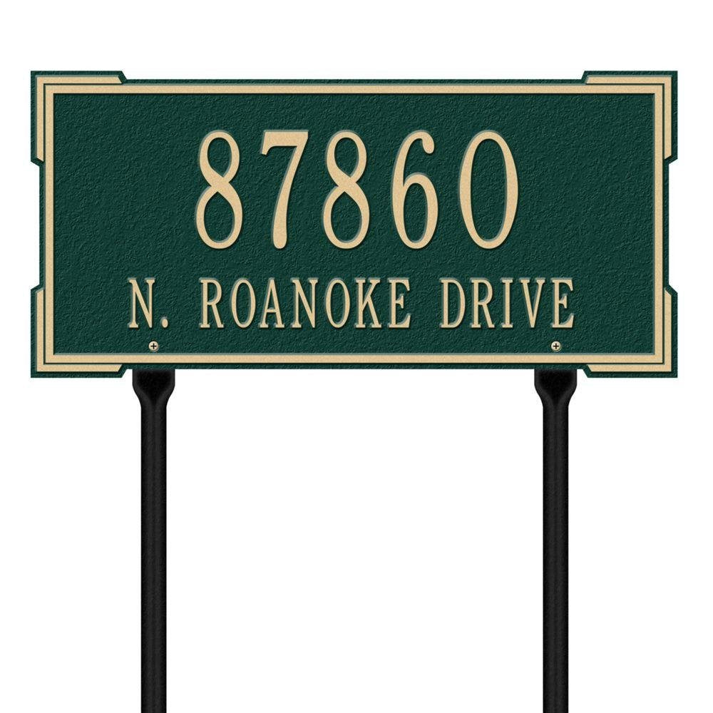 Whitehall 1124GG - Personalized Roanoke Plaque - Standard -Lawn - 2 Line