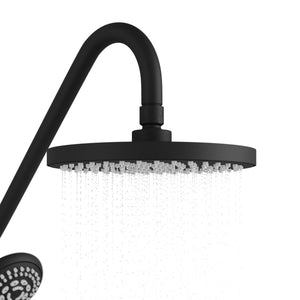 PULSE ShowerSpas 1011-lll-MB Kauai III Shower System, with 8" Rain Showerhead, 5-Function Hand Shower, Adjustable Slide Bar and Soap Dish, Matte Black Finish