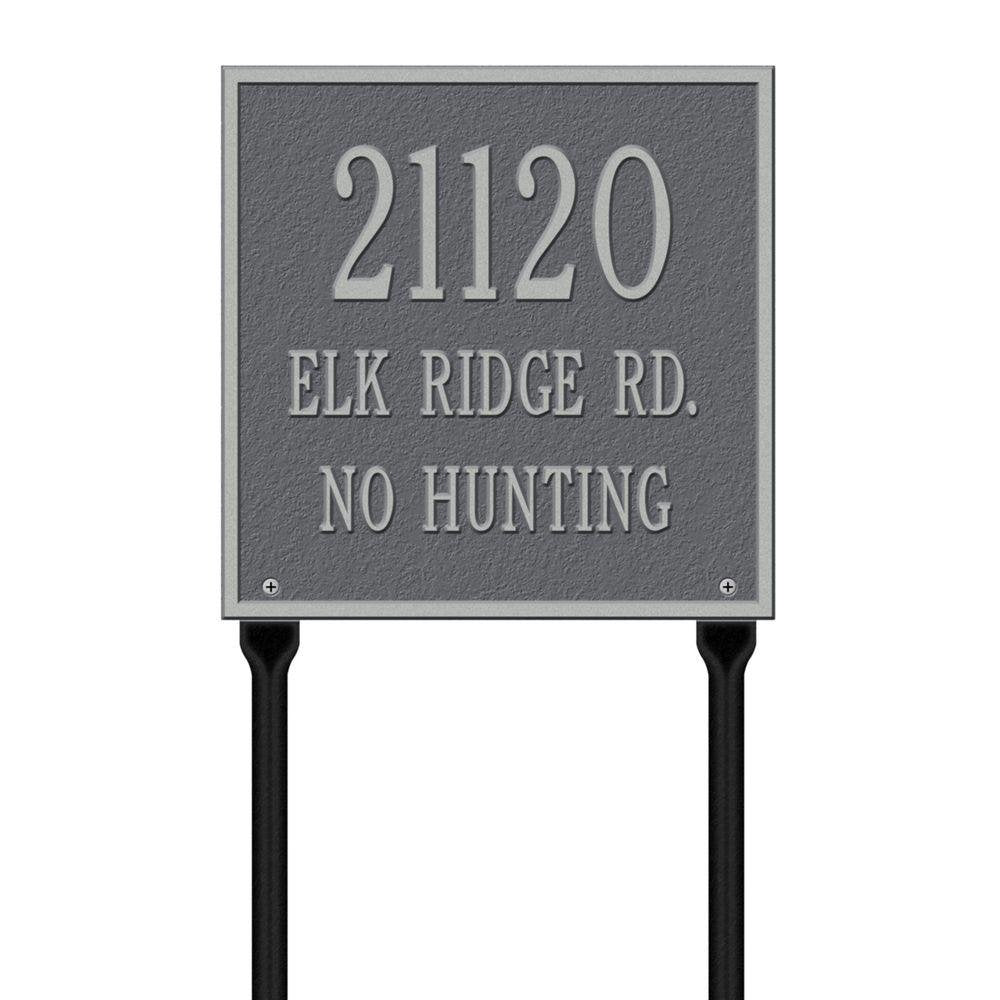 Whitehall 2115PS - Personalized Square Plaque - Standard - Lawn - 3 line
