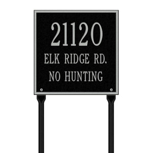 Whitehall 2115BS - Personalized Square Plaque - Standard - Lawn - 3 line