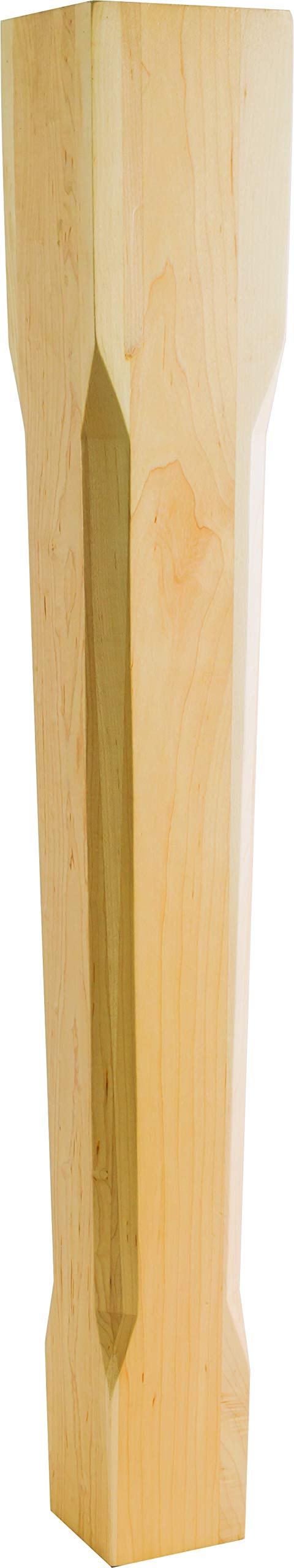 Hardware Resources P70-5-HMP 5" W x 5" D x 35-1/2" H Hard Maple Hexagonal Post