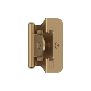 Amerock BPR8701CZ Cabinet Hinge 1/4 in (6 mm) Overlay Double Demountable Champagne Bronze Kitchen Cabinet Door Hinge 1 Pair/2 Pack Functional Hardware