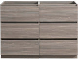 Fresca FCB93-2424MGO-D Fresca Lazzaro 48" Gray Wood Free Standing Double Sink Modern Bathroom Cabinet