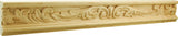 Hardware Resources FDLROS3RW 4" W x 7/8" D x 4" H Rubberwood Fleur-de-lis Rosette