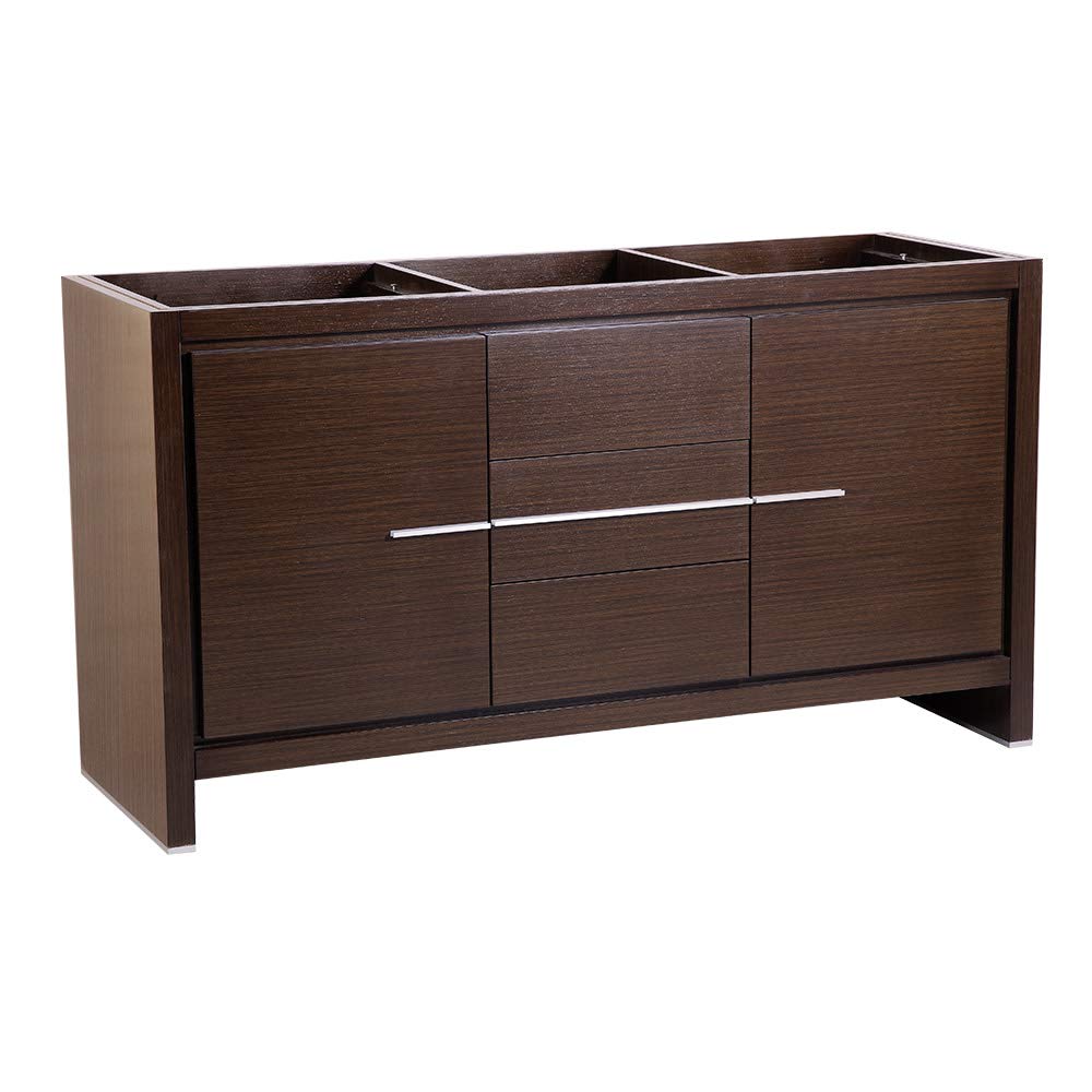 Fresca FCB8119WG Fresca Allier 60" Wenge Brown Modern Double Sink Bathroom Cabinet