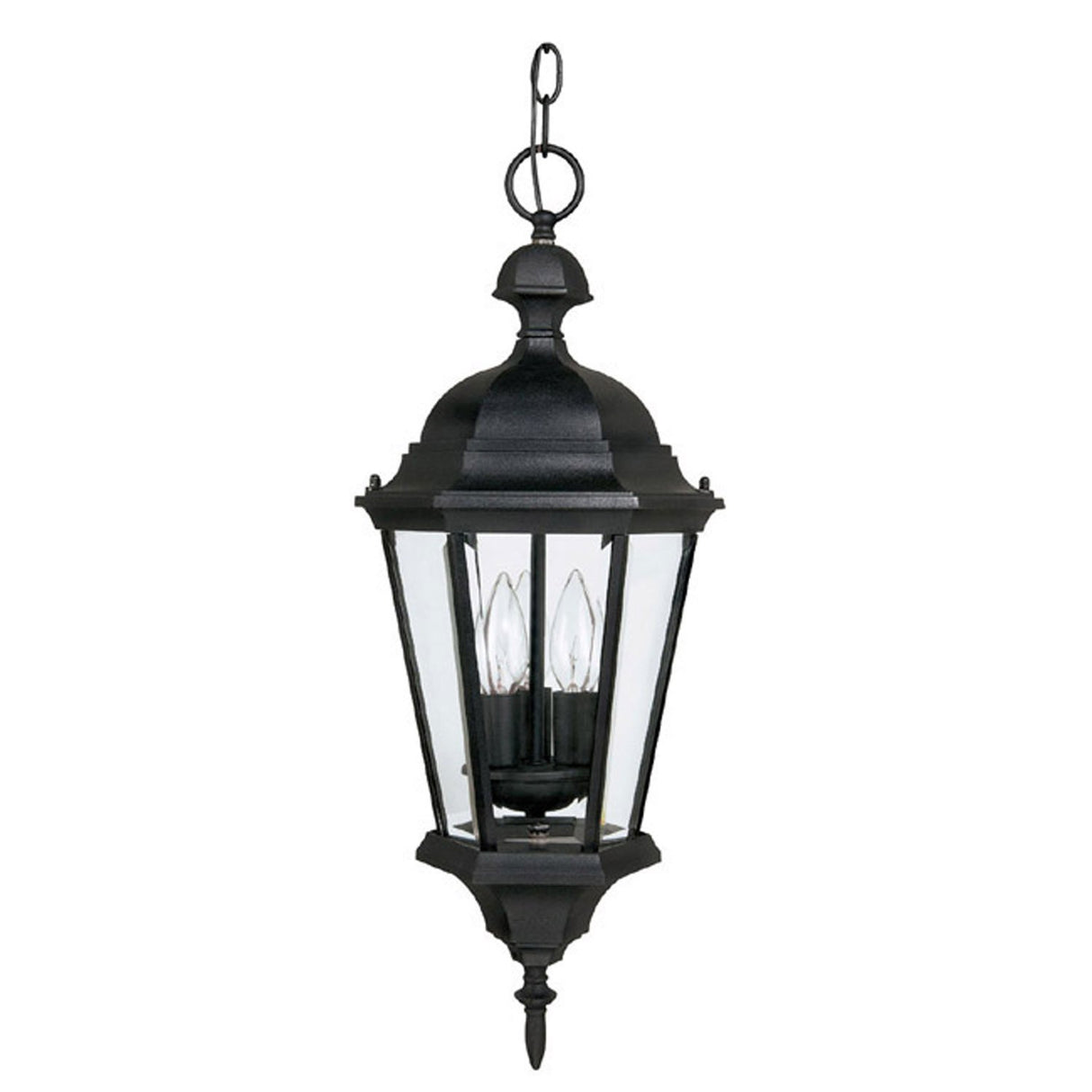 Capital Lighting 9724BK Carriage House 3 Light Outdoor Hanging Lantern Black