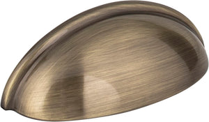 Elements 2981AB 3" Center-to-Center Brushed Antique Brass Florence Cabinet Cup Pull