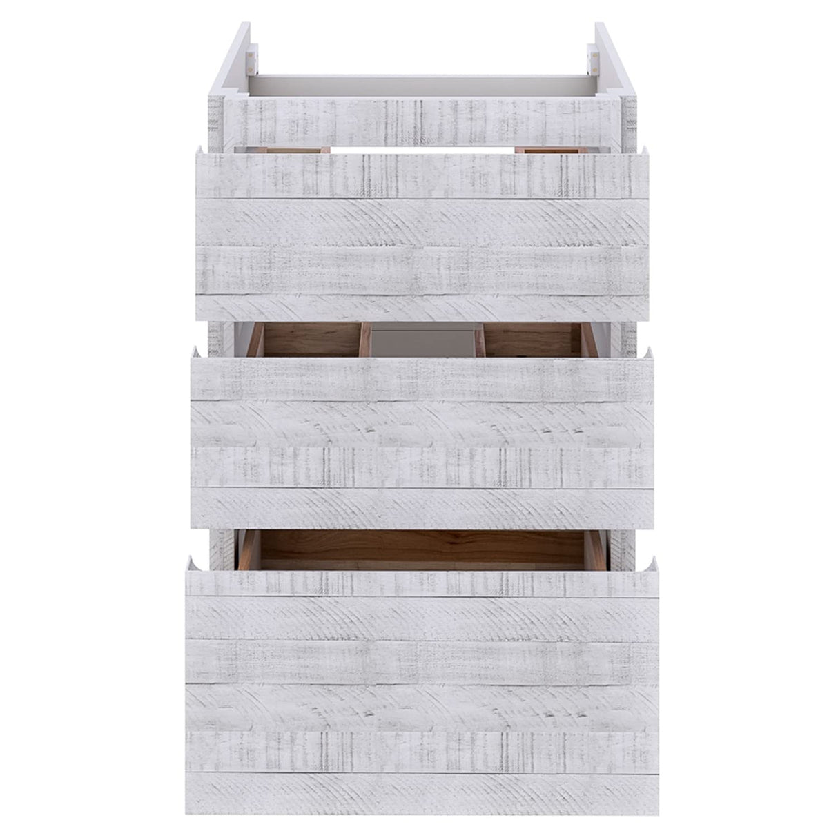 Fresca FCB31-241224RWH-FC Fresca Formosa 58" Floor Standing Double Sink Modern Bathroom Cabinet in Rustic White