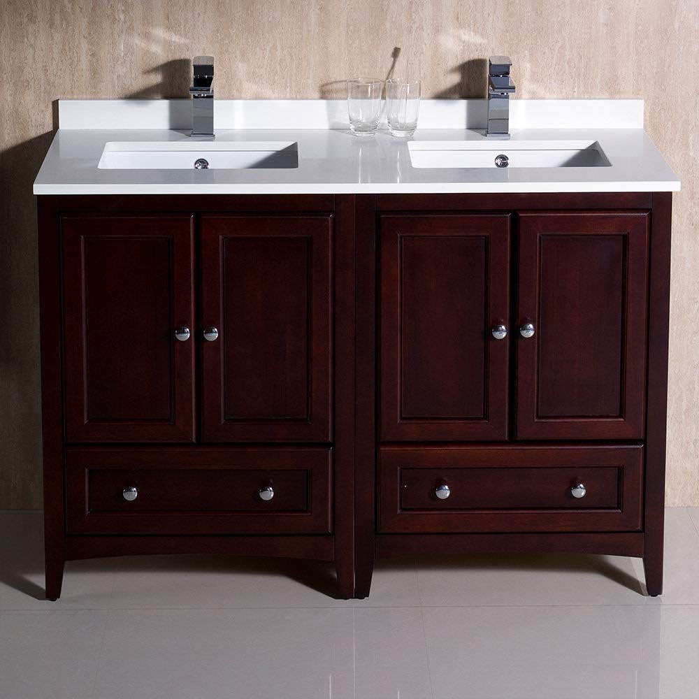 Fresca FCB20-2424AW-CWH-U Double Sink Cabinets with Sinks