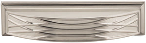 Jeffrey Alexander 536-96BNB 96 mm Center-to-Center Brushed Black Nickel Square Geometric Pattern Aberdeen Cabinet Cup Pull