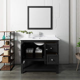 Fresca FVN2340BL Fresca Manchester 42" Black Traditional Bathroom Vanity w/ Mirror