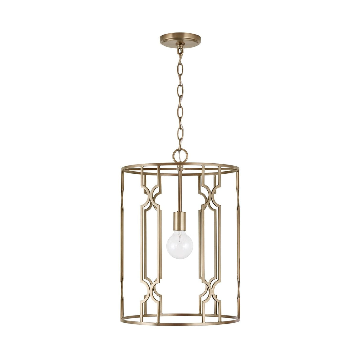 Capital Lighting 338911AD Jordyn 1 Light Pendant Aged Brass