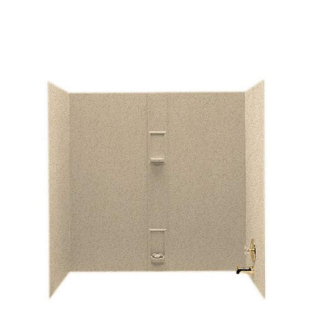 Swanstone SS-60-5 30 x 60 x 60 Swanstone Smooth Glue up Tub Wall Kit in Bermuda Sand SS00605.040