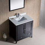 Fresca FVN2030GR Fresca Oxford 30" Gray Traditional Bathroom Vanity