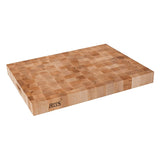 John Boos CCB2418-225 Small Maple Wood Cutting Board for Kitchen 24 x 18 Inches, 2.25 Inches Thick Reversible End Grain Charcuterie Block with Finger Grips 24X18X2.25 MPL-END GR-REV-GRIPS