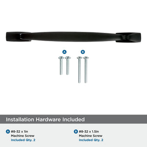 Amerock Cabinet Pull Black Bronze 6-5/16 inch (160 mm) Center to Center Highland Ridge 1 Pack Drawer Pull Drawer Handle Cabinet Hardware