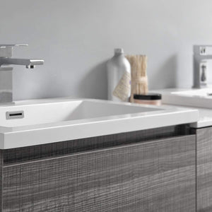 Fresca FCB93-361236RW-D-I Fresca Lazzaro 84" Rosewood Free Standing Double Sink Modern Bathroom Cabinet w/ Integrated Sinks