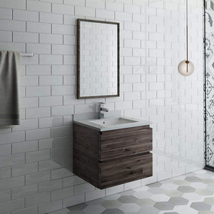 Fresca FVN3124ACA Fresca Formosa 24" Wall Hung Modern Bathroom Vanity w/ Mirror