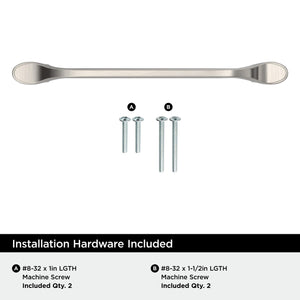 Amerock BP21938G10 Satin Nickel Cabinet Pull 6-5/16 inch (160mm) Center-to-Center Cabinet Hardware Ravino Furniture Hardware Drawer Pull