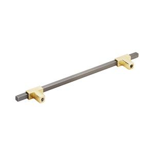 Amerock Cabinet Pull Brushed Gold/Black Chrome 7-9/16 inch (192 mm) Center to Center Urbanite 1 Pack Drawer Pull Drawer Handle Cabinet Hardware