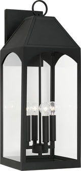 Capital Lighting 946341BK Burton 4 Light Outdoor Wall Lantern Black