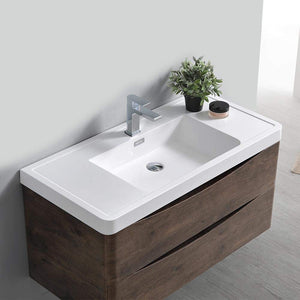 Fresca FVN9040RW Fresca Tuscany 40" Rosewood Wall Hung Modern Bathroom Vanity w/ Medicine Cabinet