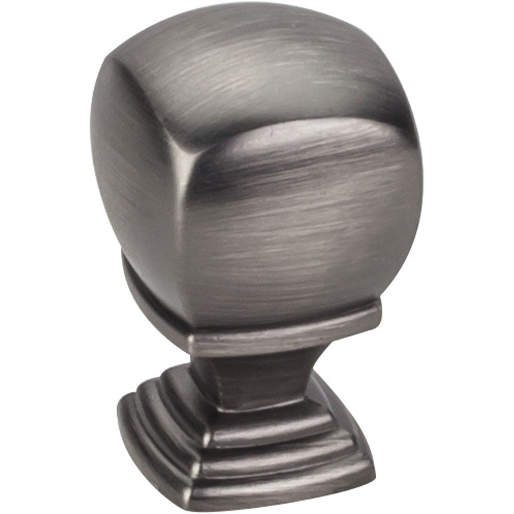 Jeffrey Alexander 188BNBDL 7/8" Overall Length  Brushed Pewter Katharine Cabinet Knob