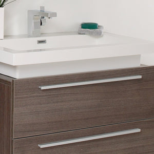 Fresca FVN8080GO Fresca Medio 32" Gray Oak Modern Bathroom Vanity w/ Medicine Cabinet