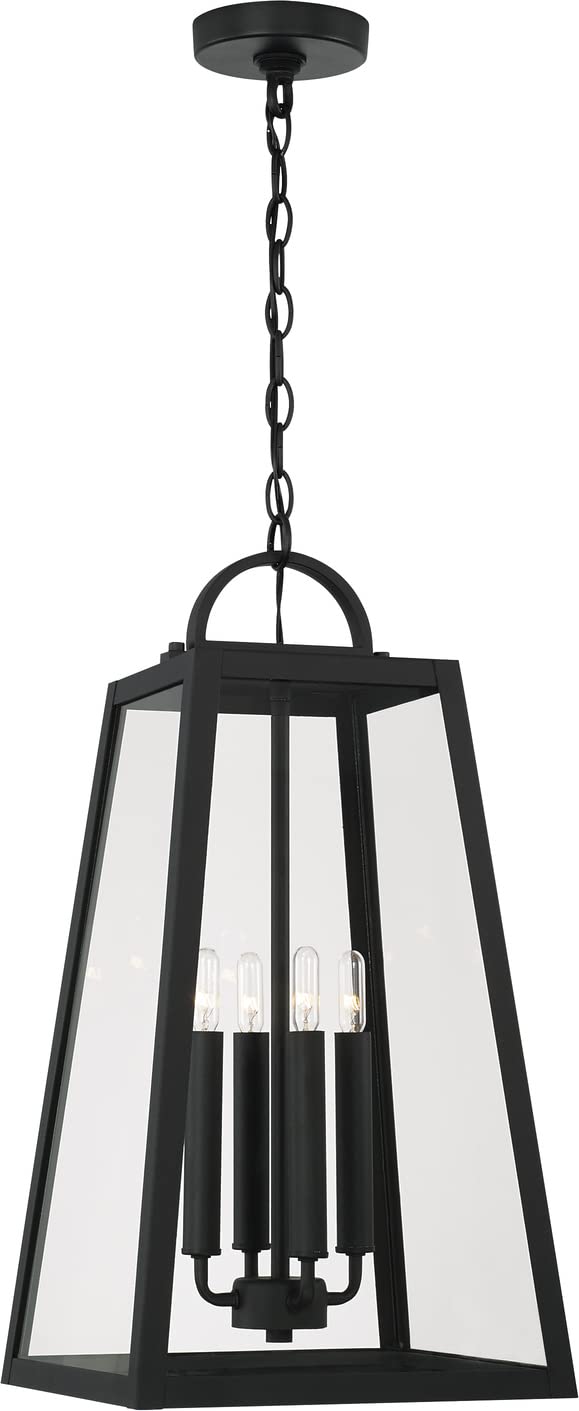 Capital Lighting 943744BK Leighton 4 Light Outdoor Hanging Lantern Black