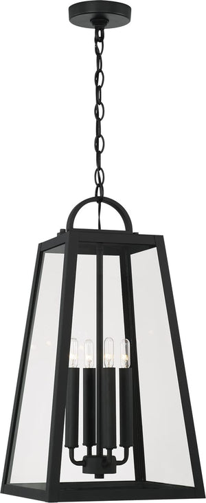 Capital Lighting 943744BK Leighton 4 Light Outdoor Hanging Lantern Black