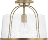 Capital Lighting 247011AD Madison 1 Light Semi-Flush Aged Brass