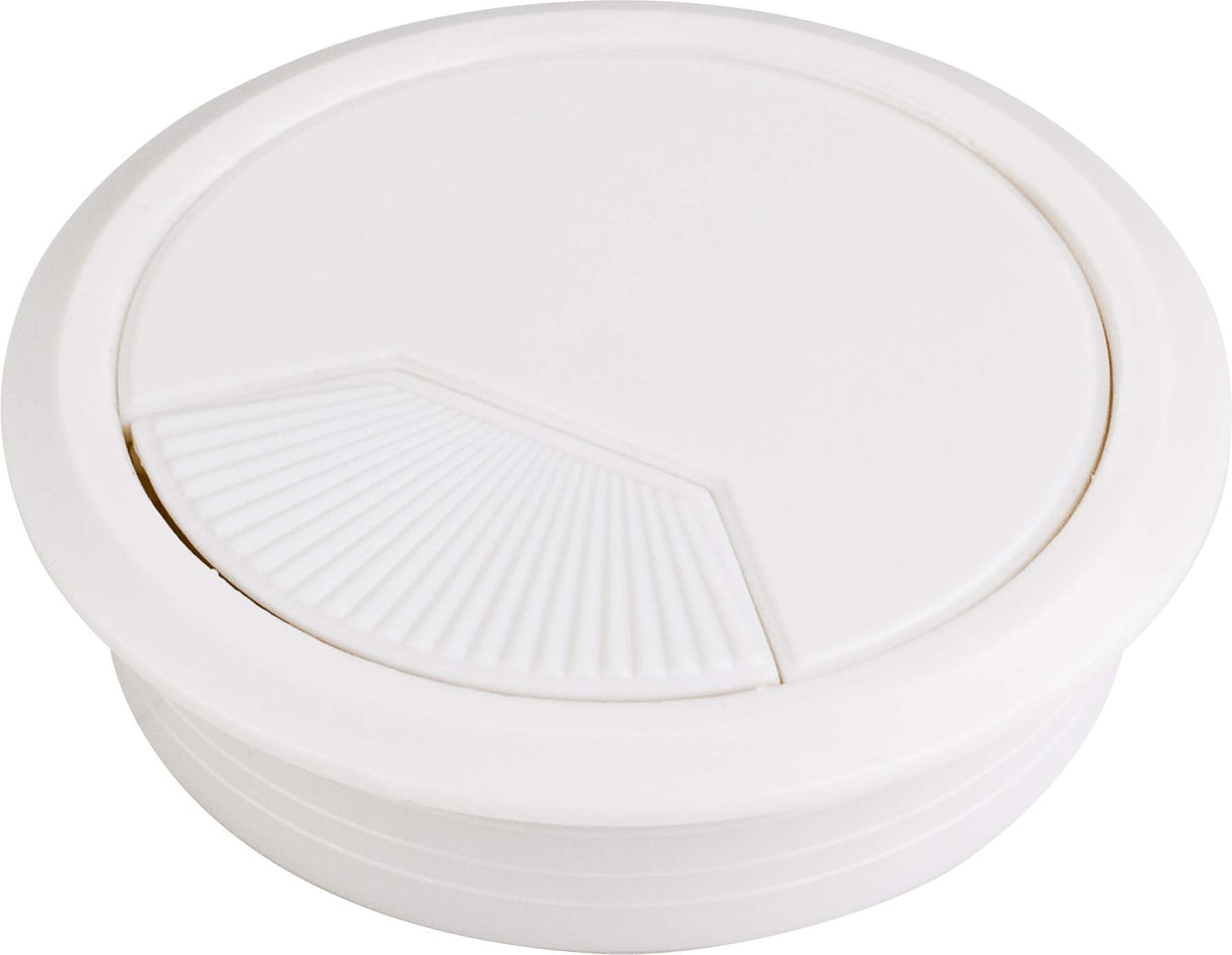 Hardware Resources 69000WH White 3 Piece Adj. Spring Closure Grommet for 75 mm Diameter Hole