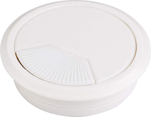 Hardware Resources 69000WH White 3 Piece Adj. Spring Closure Grommet for 75 mm Diameter Hole